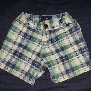 Baby Cottons Blue and Green Plaid Shorts Baby Boys Size 12m